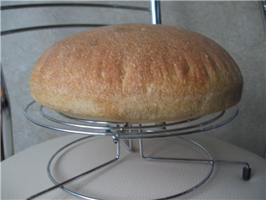 Sourdough bread in the oven