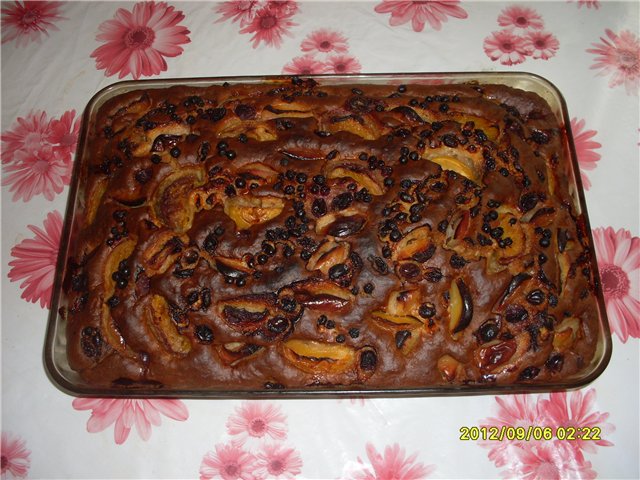 Torta di frutta in scatola e congelata