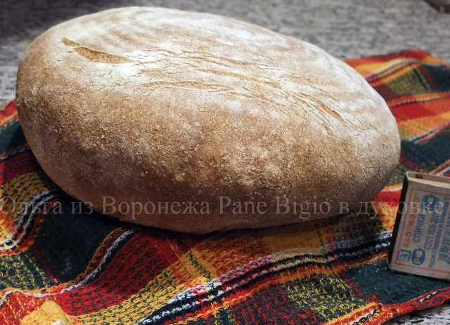 Rustic wheat bread (Pane Bigio) in the oven