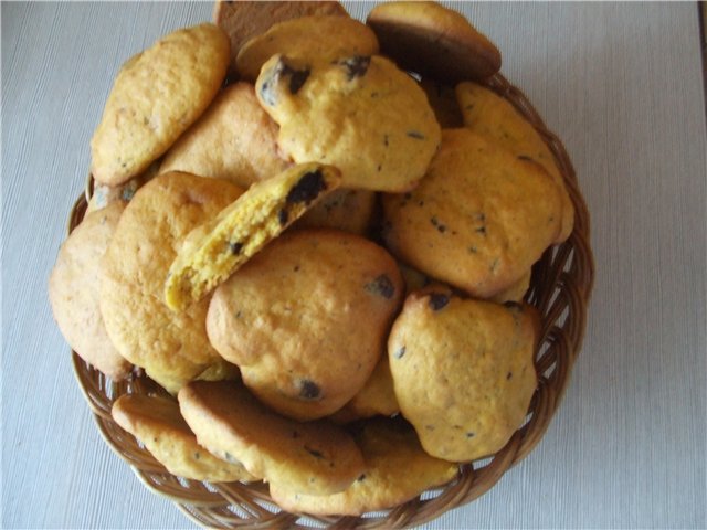 Galletas de calabaza con chocolate