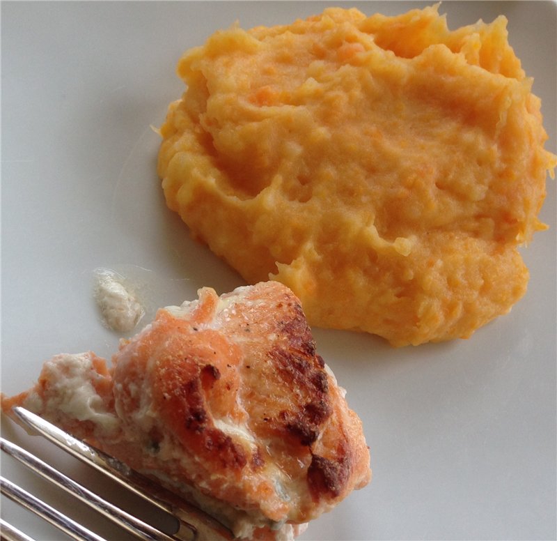 Orange mashed patatas