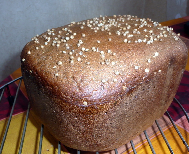 Pane di frumento e segale 50x50 con lievito di birra (macchina per il pane)