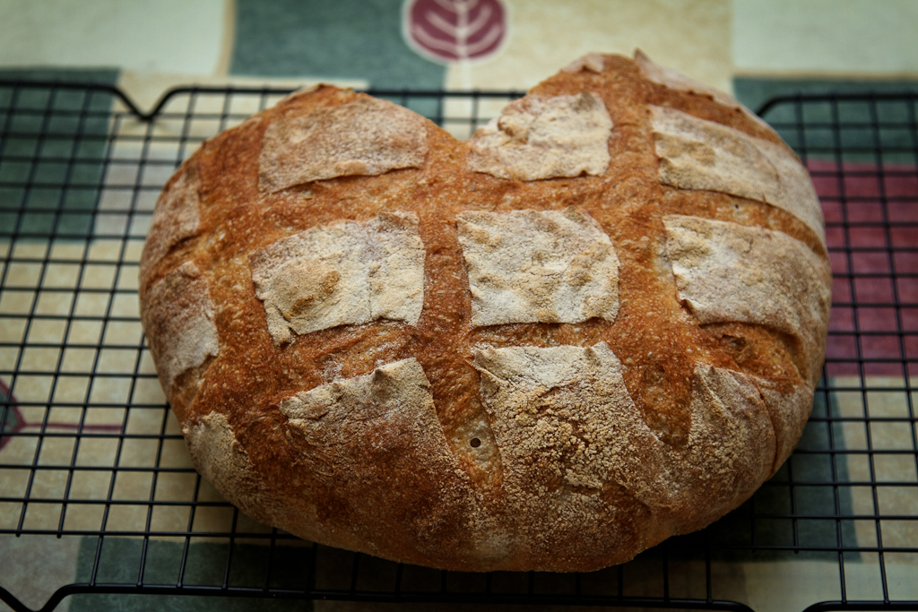 Rustic bread on the big