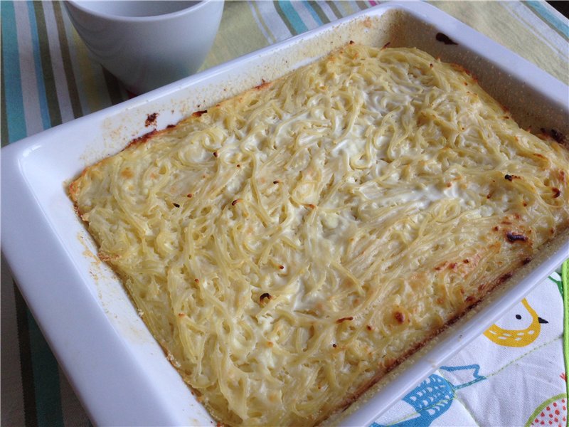 Fideos con requesón (receta para establecimientos de restauración, 1968)