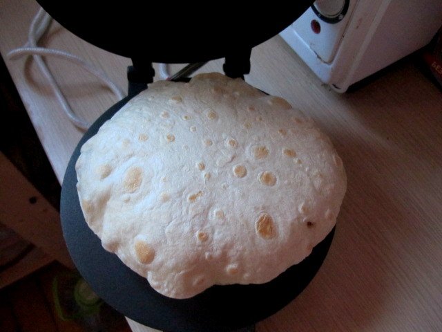 Chapati con salsa verde