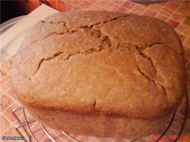 Sourdough rye bread in a bread maker