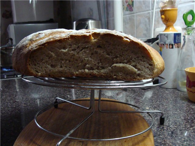 Pan de masa madre aireado