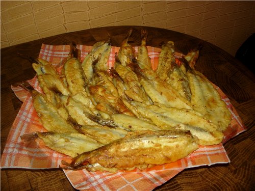 Capelin in batter