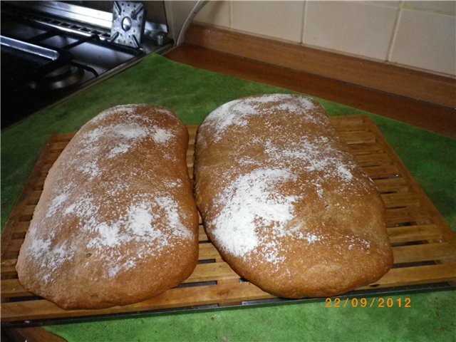 Ciabatta, Peter Reinhart (puliszkán)