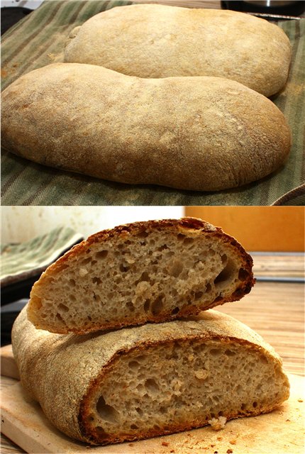 Gammelt Como-brød (Pane di Como Antico) i ovnen