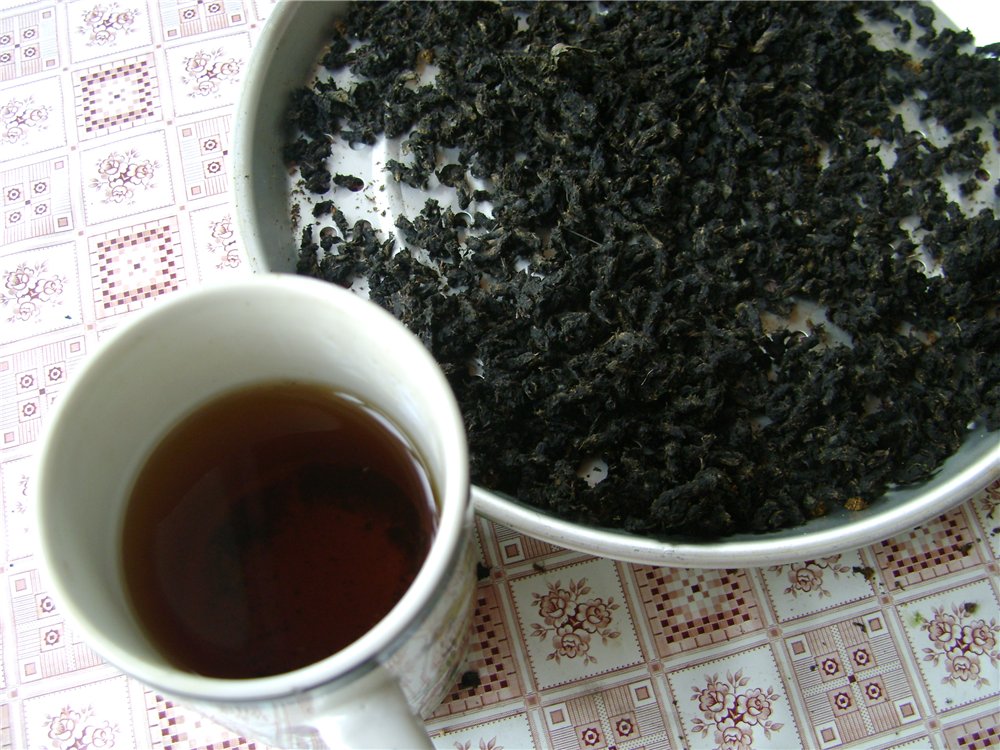 Fermented tea made from leaves of garden and wild plants (master class)