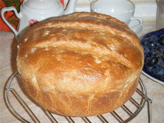 Sourdough bread in the oven