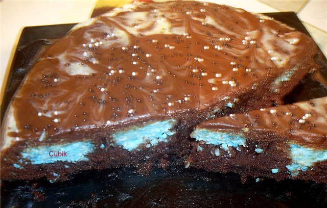 Torta al cioccolato con palline di ricotta