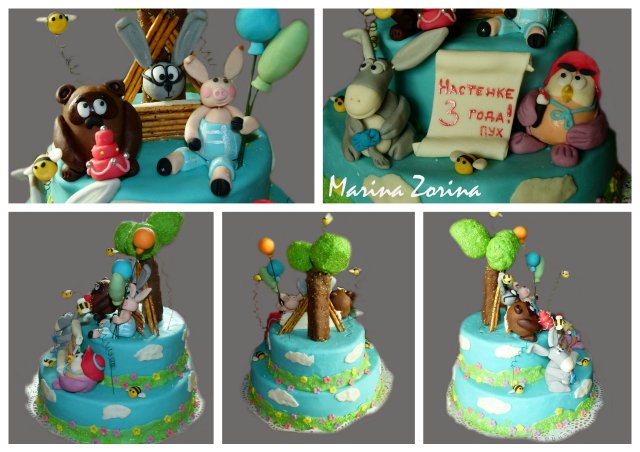 Torte basate sul cartone animato Winnie the Pooh e tutto, tutto, tutto