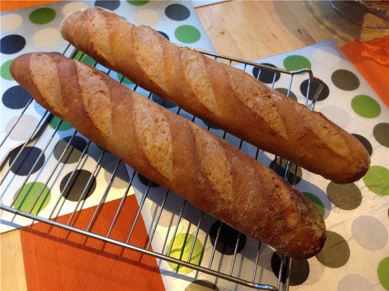 Pate fermentee cold dough baguette (Peter Reinhart)