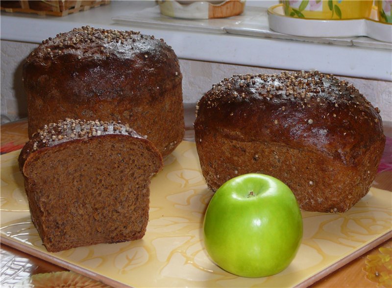 Borodino bread in the oven