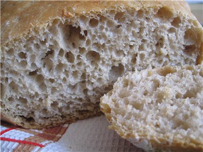 Sourdough bread in the oven