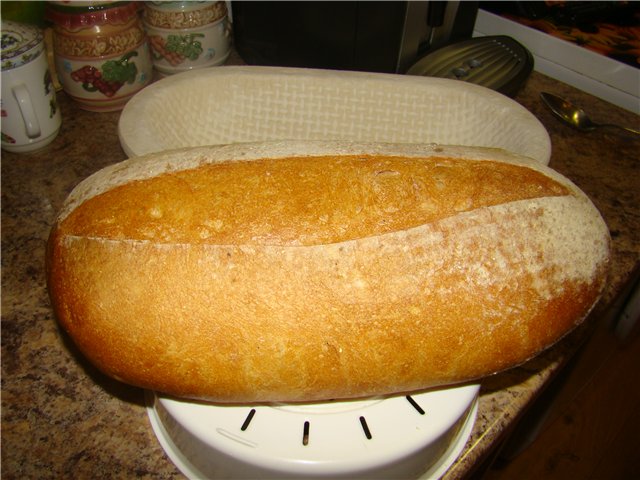 Pan de masa madre en el horno