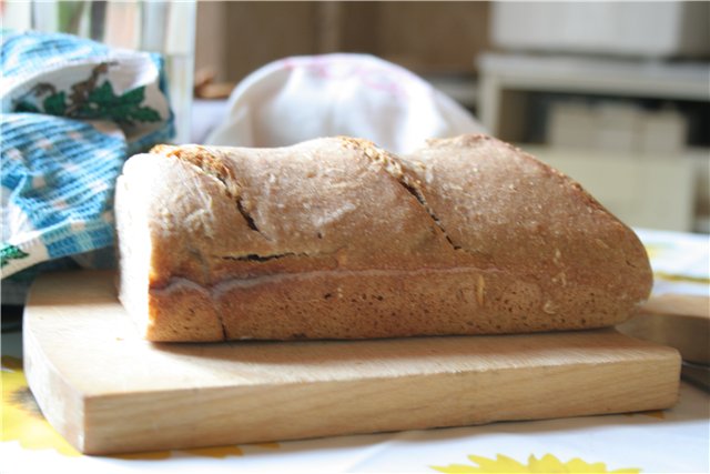 Sourdough bread in the oven