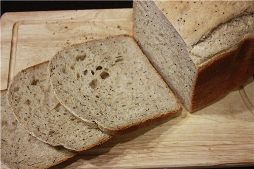 Wheat banana bread with poppy seeds (oven)