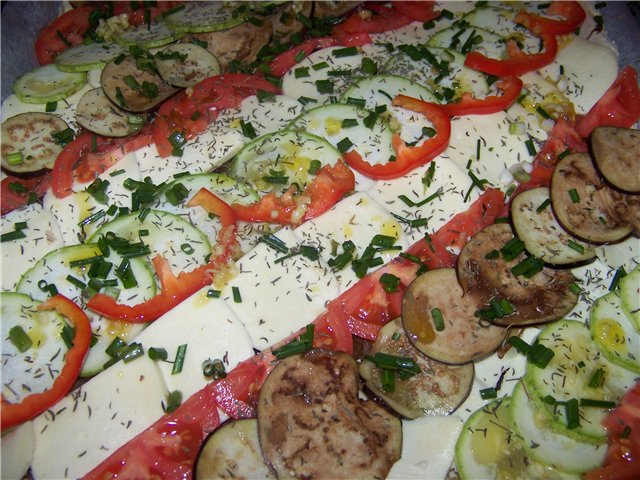 Torta con verdure e formaggio