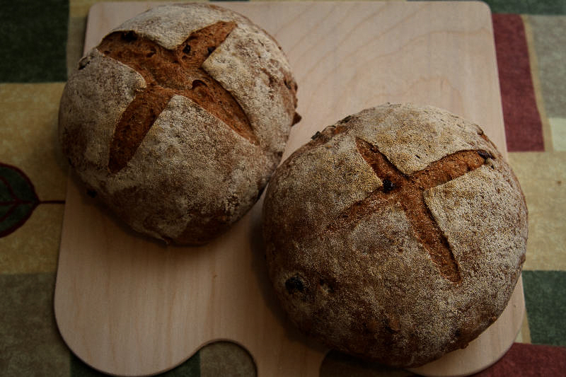 Pane con mirtilli rossi e noci pecan (forno)