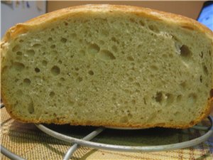 Pan de masa madre en el horno