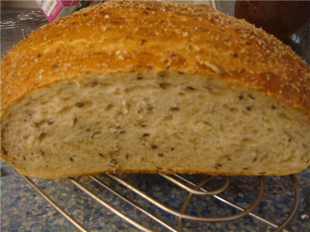 Sourdough bread in the oven