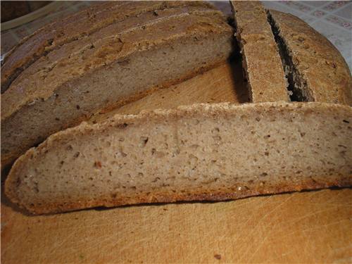 Sourdough bread in the oven