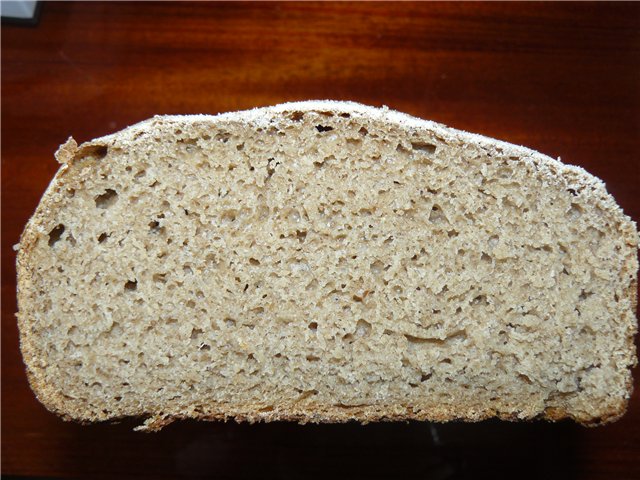 Pane di segale a lievitazione naturale in una macchina per il pane