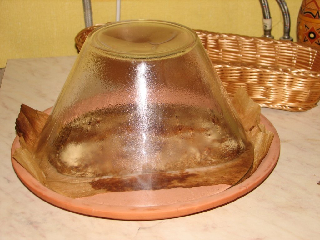 Sourdough bread in the oven