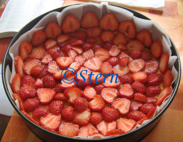 Tarta de fresas con champagne