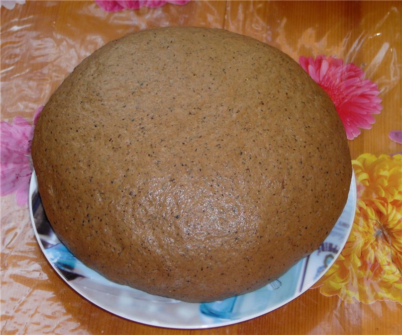 Borodino bread in the oven