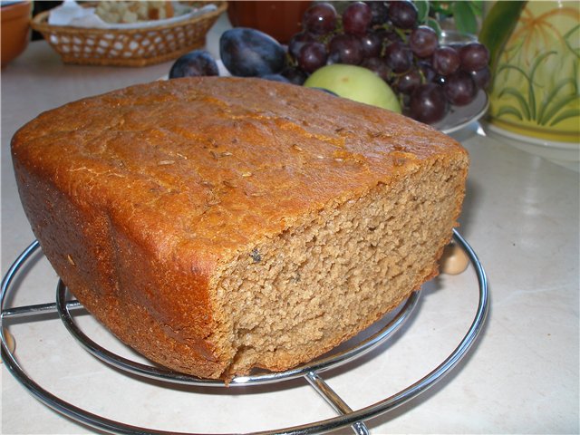 Pane Borodino Lo stesso nella macchina per il pane