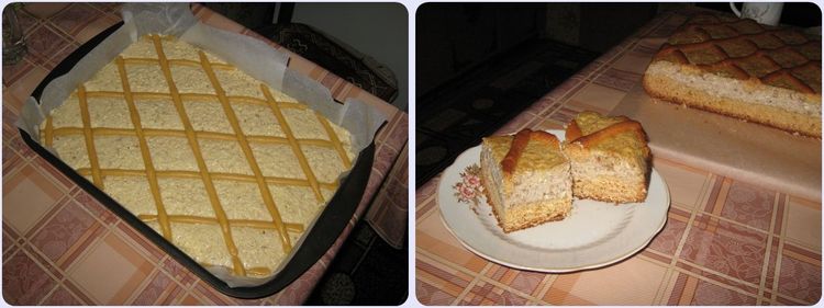 Pastel de miel con requesón