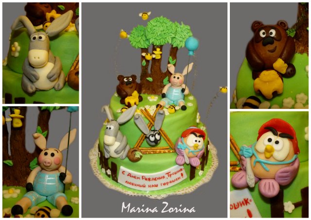 Torte basate sul cartone animato Winnie the Pooh e tutto, tutto, tutto