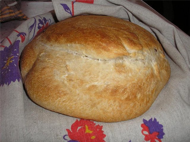 Sourdough bread in the oven