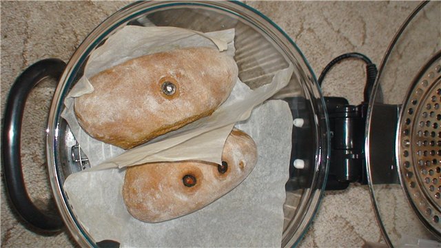 Ciabatta in de oven