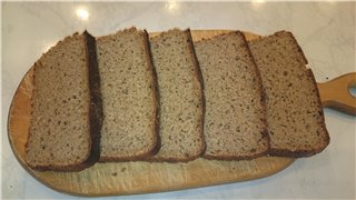 Rye bread with beer and sourdough