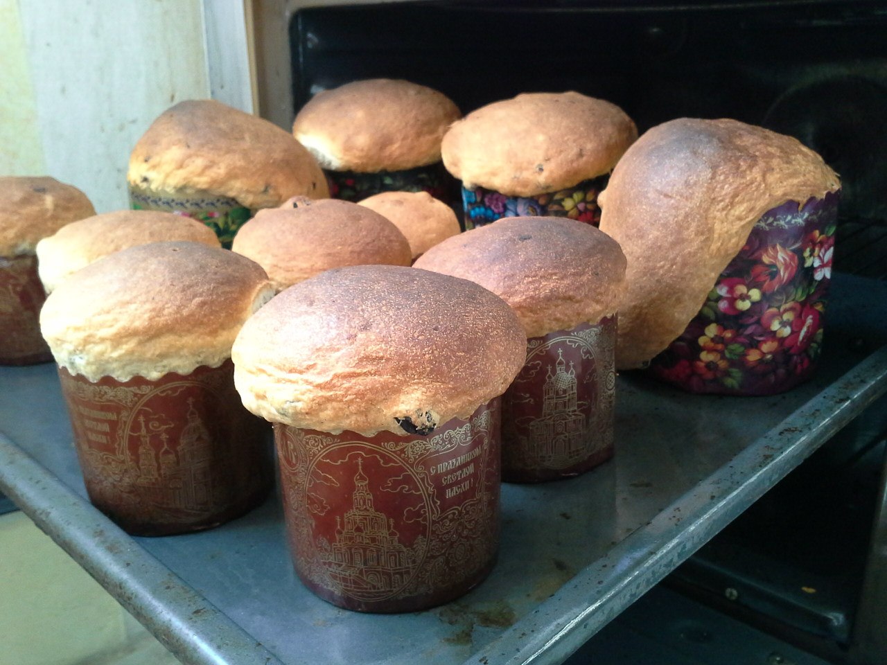 Kulich con Myasoedovskaya en el horno (clase magistral)