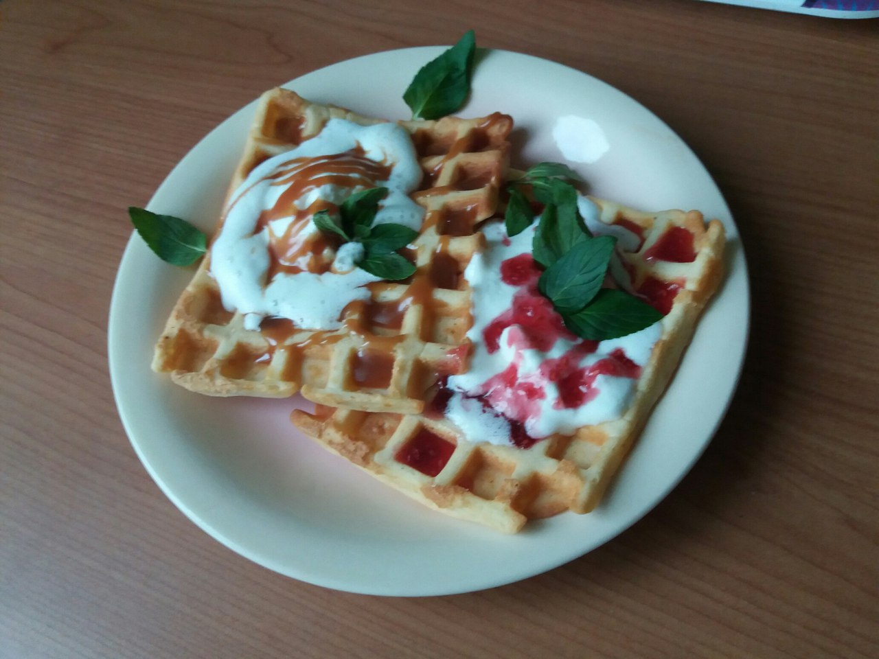 Waffles de limón con crema agria (Schmand-Zitronenwaffeln)