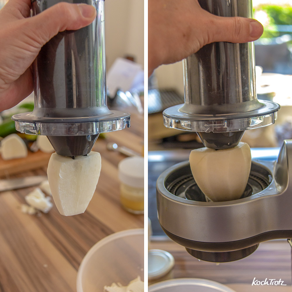 Kenwood kitchen machine: working with attachments