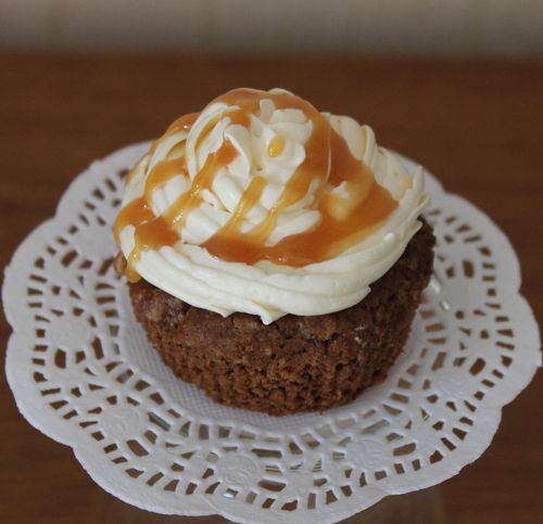 Cupcakes de café con caramelo salado