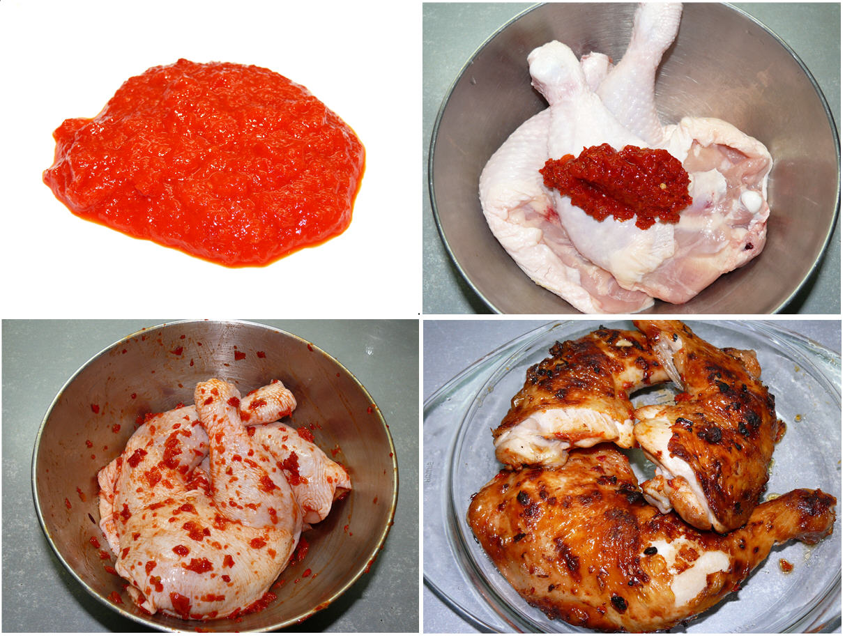 Salted sweet red pepper paste