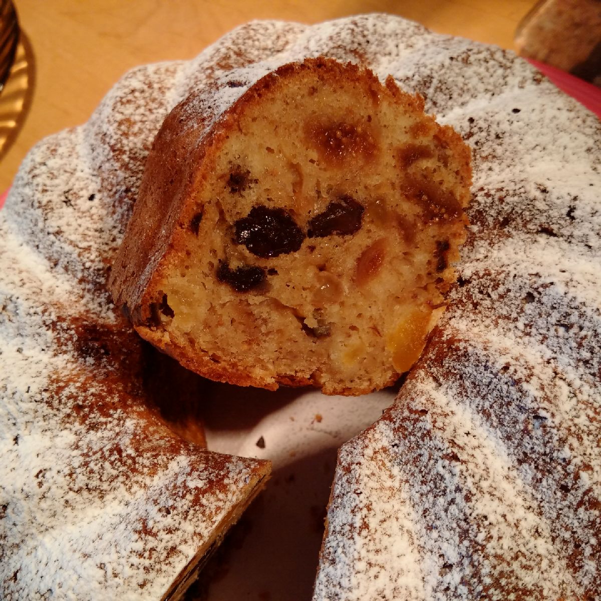 Cupcake with dried fruits