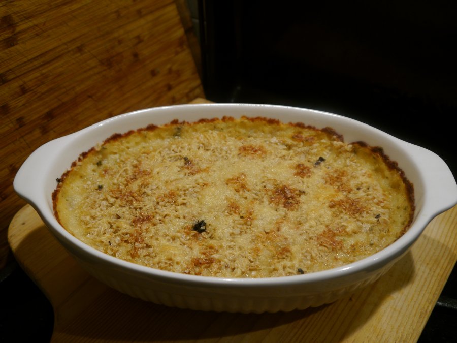 Gratinat de carxofa de Jerusalem