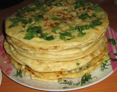 Tortilla's met zuurdesemaardappelen.