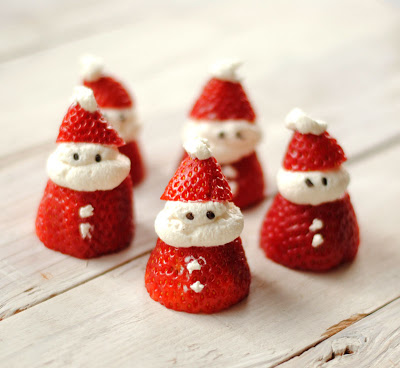 Cupcakes Cappelli di Babbo Natale