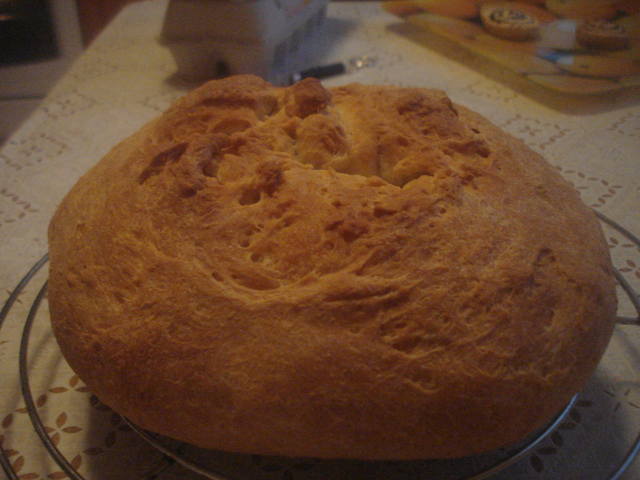 Cuban bread (in the oven)