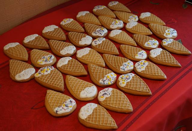 We versieren peperkoekkoekjes, koekjes